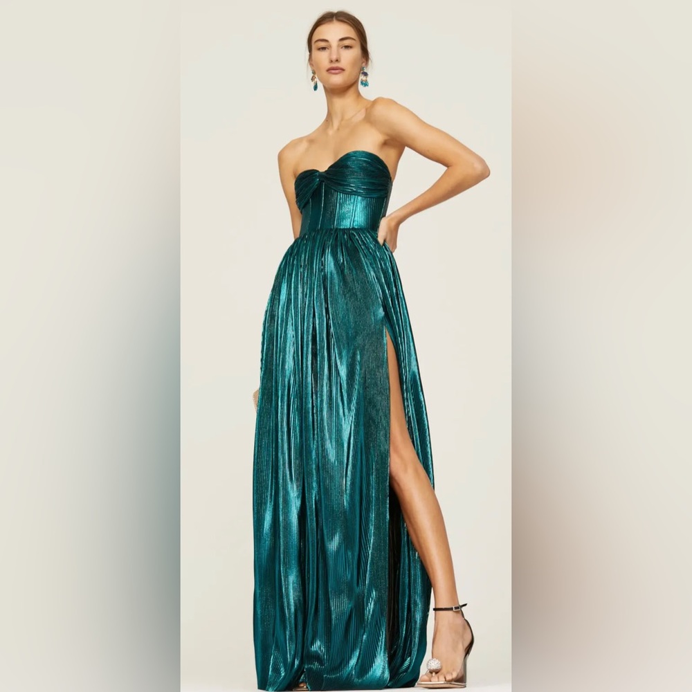 Bronx and Banco Teal Strapless Dress